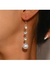 Silver Color Round Alloy Detail Earrings | thumb picture 