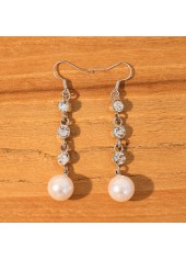 Silver Color Round Alloy Detail Earrings | thumb picture 