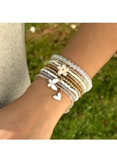 Beige Color Butterfly Seed Beads Bracelets | thumb picture 