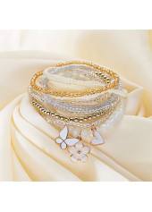 Beige Color Butterfly Seed Beads Bracelets | thumb picture 