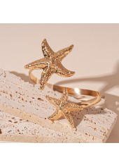 Golden Color Starfish Metal Detail Bangle | thumb picture 