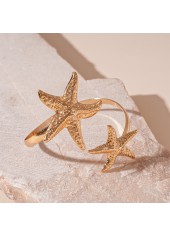 Golden Color Starfish Metal Detail Bangle | thumb picture 