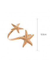 Golden Color Starfish Metal Detail Bangle | thumb picture 
