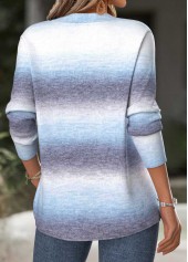 Light Blue Tummy Coverage Ombre Long Sleeve T Shirt | thumb picture 