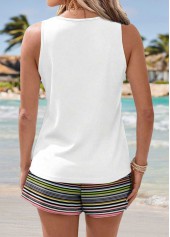 Multi Color Tummy Coverage Sleeveless Round Neck Tank Top | thumb picture 