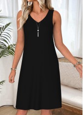 Black Tummy Coverage Floral Print Dress and Cardigan | thumb picture 