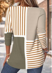 Sage Green Tummy Coverage Geometric Print T Shirt | thumb picture 