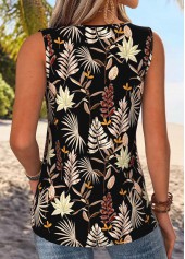 Multi Color Tummy Coverage Floral Print Sleeveless Tank Top | thumb picture 