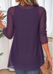 Dark Purple Tummy Coverage Long Sleeve T Shirt | thumb picture 