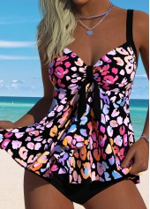 Tummy Coverage Leopard Multi Color Tankini Top-No Bottom | thumb picture 