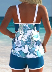 Layered High Waisted Marine Life Print Tankini Set | thumb picture 