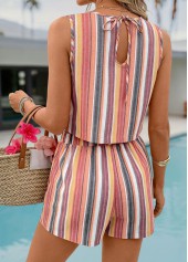 Multi Color Two-piece Sleeveless V Neck Tank Top | thumb picture 