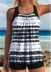 Tummy Coverage Tie Dye Print Purple Top and Shorts-No Bottom | picture 2