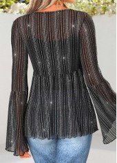 Black Tummy Coverage Long Sleeve Lightweight Cardigan | thumb picture 