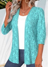 Cyan Tummy Coverage Half Sleeve Coat | thumb picture 