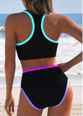 Pull On Mid Waisted Black Bikini Set | thumb picture 