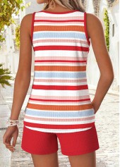 Multi Color Tummy Coverage Sleeveless Round Neck Tank Top | thumb picture 