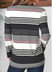 Multi Color Tummy Coverage Striped Long Sleeve T Shirt | thumb picture 