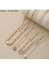 Golden Color Heart Copper Detail Necklaces | thumb picture 