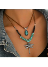 Mint Green Dragonfly Turquoise Necklace Set | thumb picture 