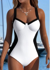 Tummy Control White One Piece Swimwear