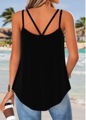 Multi Color Tummy Coverage Tropical Plants Print Camisole Top | thumb picture 