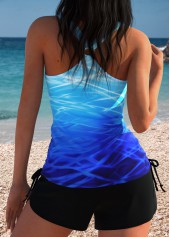 Thigh Slimmer Mid Waisted Ombre Blue Tankini Set | thumb picture 