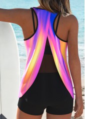 Tummy Coverage Ombre Pink Tankini Top and Bra-No Bottom | thumb picture 