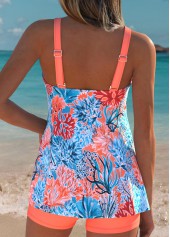 Tummy Coverage Coral Marine Life Print Tankini Set | thumb picture 