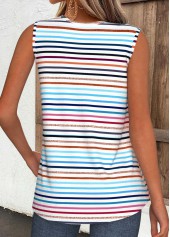 Multi Color Tummy Coverage Sleeveless V Neck Tank Top | thumb picture 