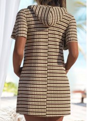 Tummy Coverage Striped Dark Coffee Cover Up | thumb picture 