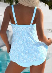 Tummy Coverage Mid Waisted Light Blue Tankini Set | thumb picture 