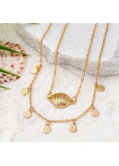 Golden Shell Design Alloy Anklet Set | thumb picture 