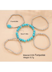 Mint Green Alloy Turquoise Beaded Bracelets | thumb picture 