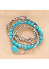 Mint Green Alloy Turquoise Beaded Bracelets | thumb picture 