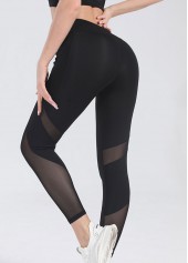 Black Skinny Elastic Waist High Waisted Leggings | thumb picture 
