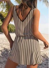 Tummy Coverage Striped Dark Coffee Cover Up | thumb picture 