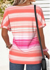 Multi Color Tummy Coverage Short Sleeve T Shirt | thumb picture 