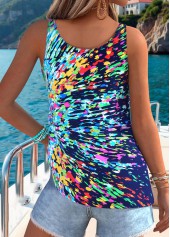Multi Color Tummy Coverage Dazzle Colorful Print Camisole Top | thumb picture 
