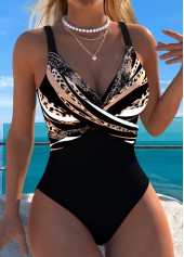 Tummy Control Leopard Black One Piece Swimwear | thumb picture 
