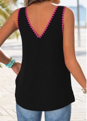 Black Tummy Coverage Letter Print Strappy Tank Top | thumb picture 