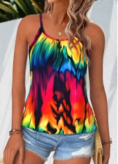 Multi Color Fake 2in1 Ombre Strappy Camisole Top | thumb picture 