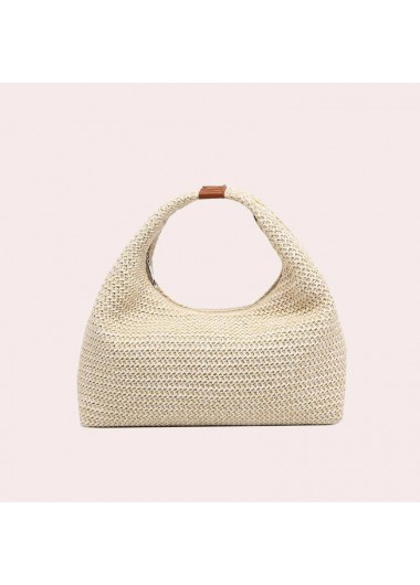 women clothes image of Beige Color Zip Detail Hand Bag