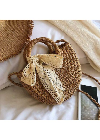 women clothes image of Dark Camel Color Open Crossbody Bag