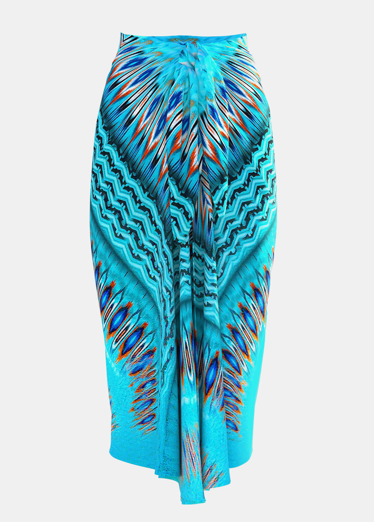 Tummy Control Tribal Print One Piece Swimwear and Skirt | picture 