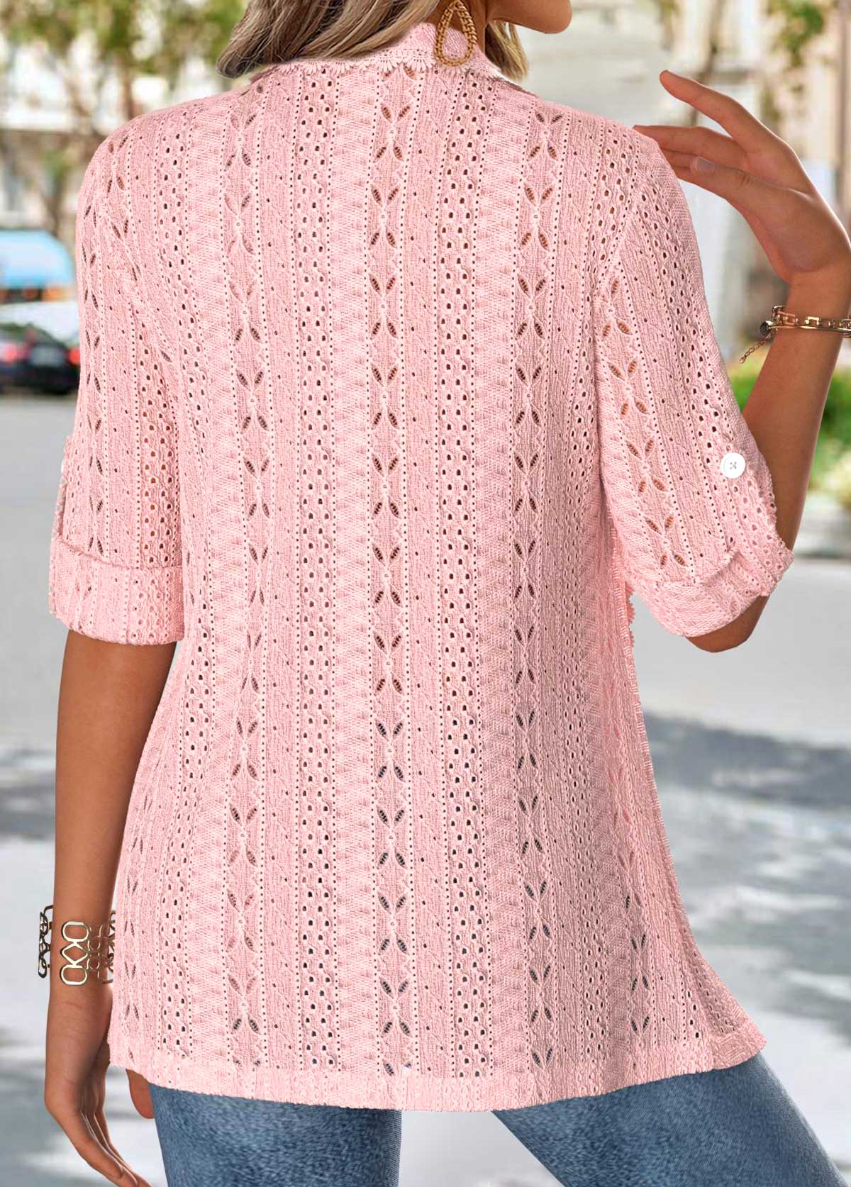 Light Pink Tummy Coverage Fake Two Piece Twinset | picture 