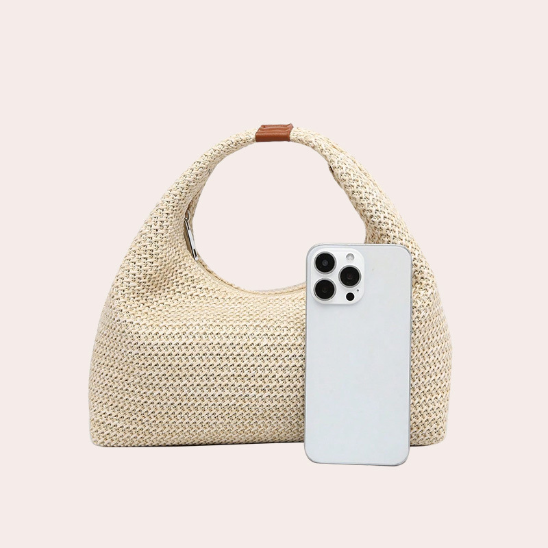 Beige Color Zip Detail Hand Bag | picture 