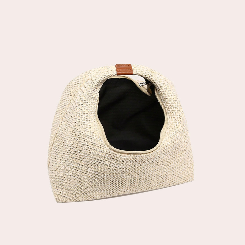 Beige Color Zip Detail Hand Bag | picture 