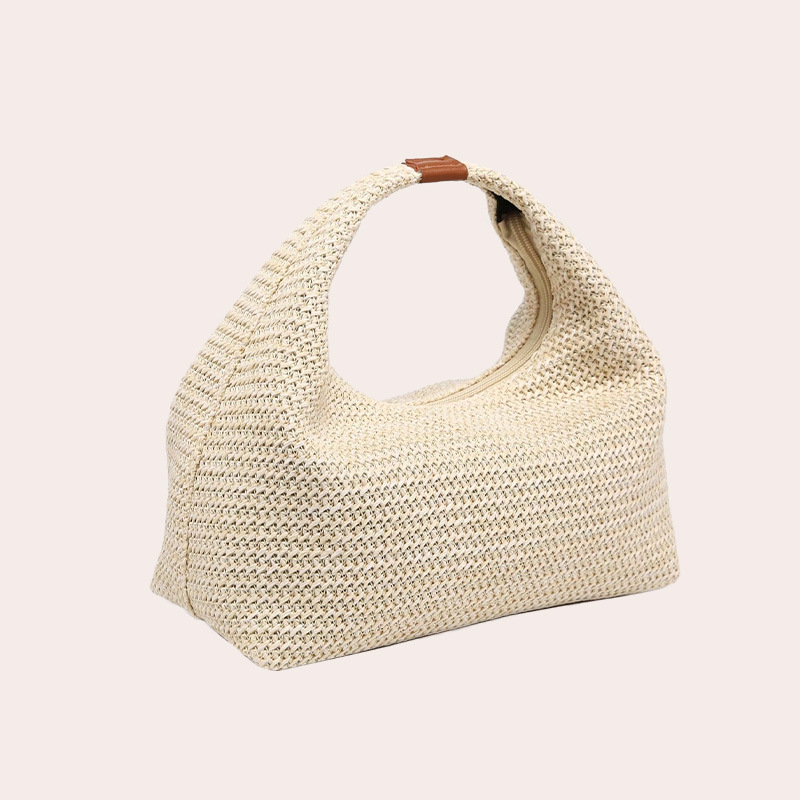 Beige Color Zip Detail Hand Bag | picture 