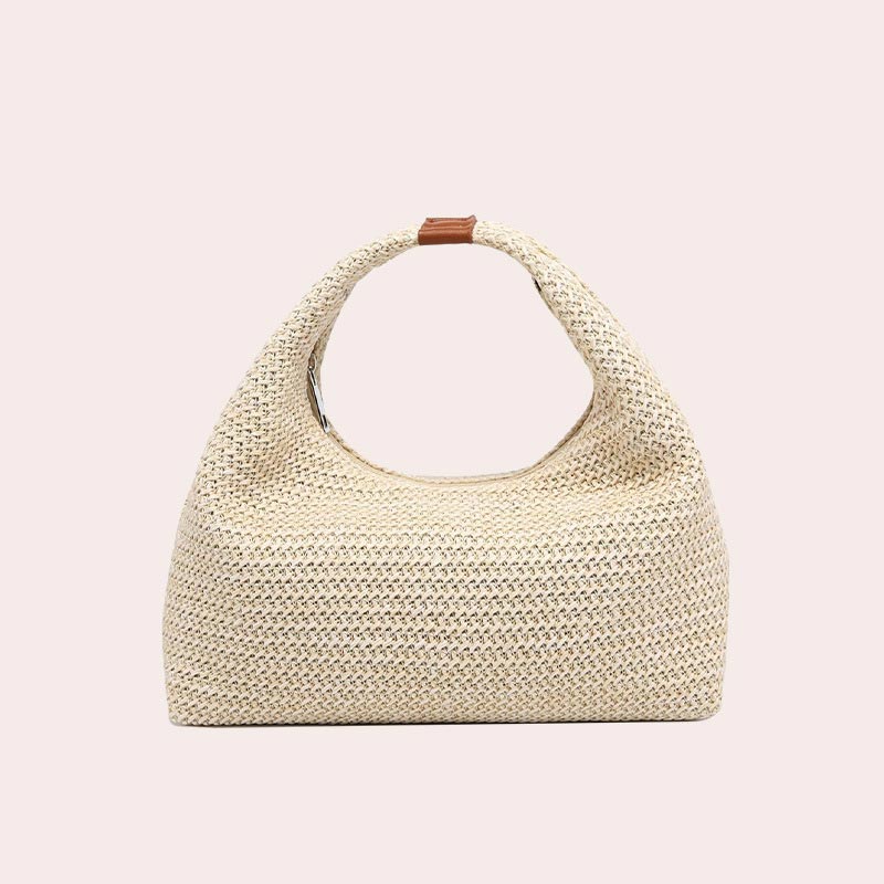 Beige Color Zip Detail Hand Bag | picture 